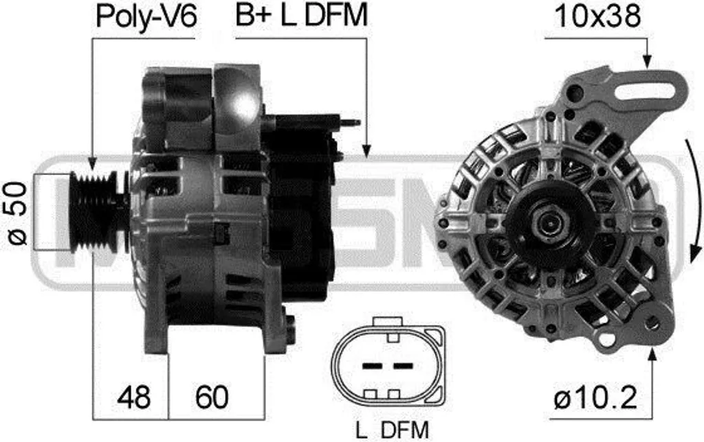 Alternateur ERA 210671A pour Seat Ibiza et VW Polo - OE 037903025G