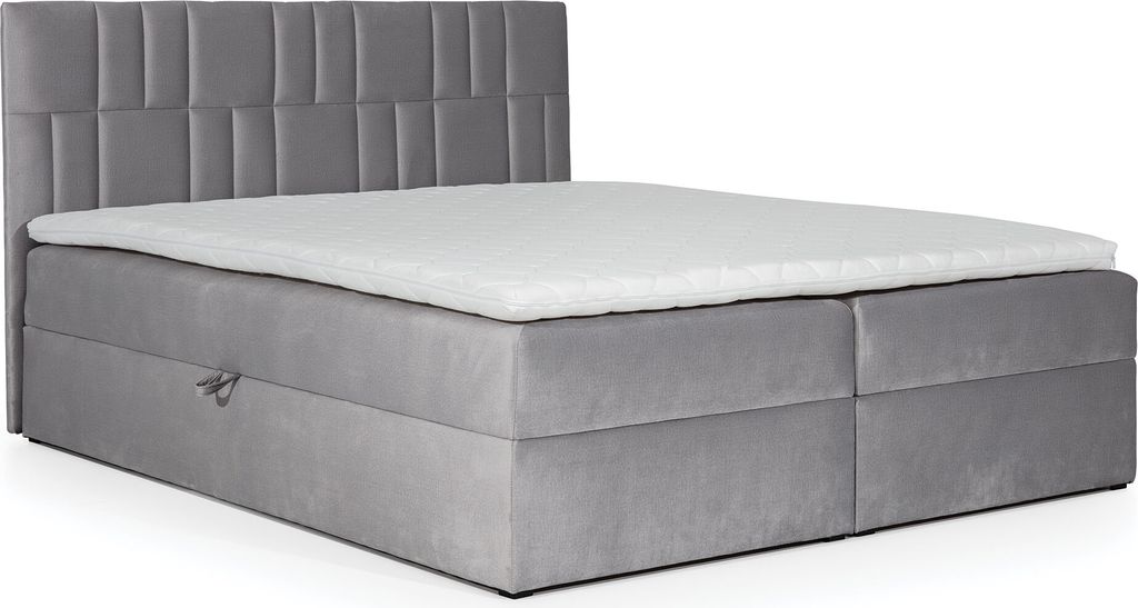 Boxspringbett Schlafzimmerbett CORTEZ 200x200cm Grau