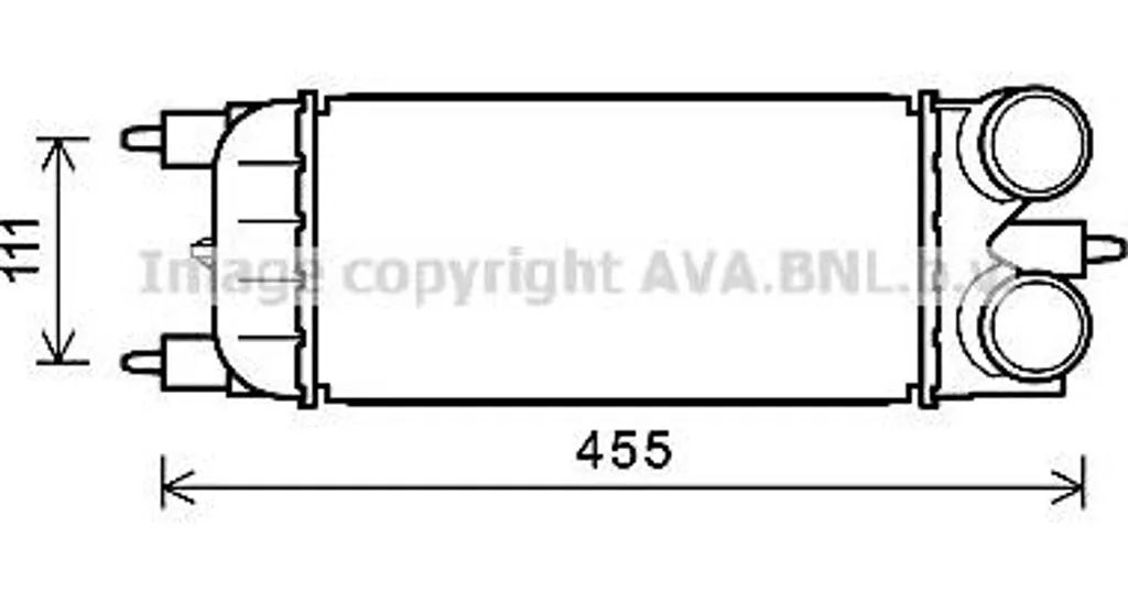 Intercooler Turbo AVA PEA4365 OE 0384P5 pour Citroën C5 et Peugeot 508