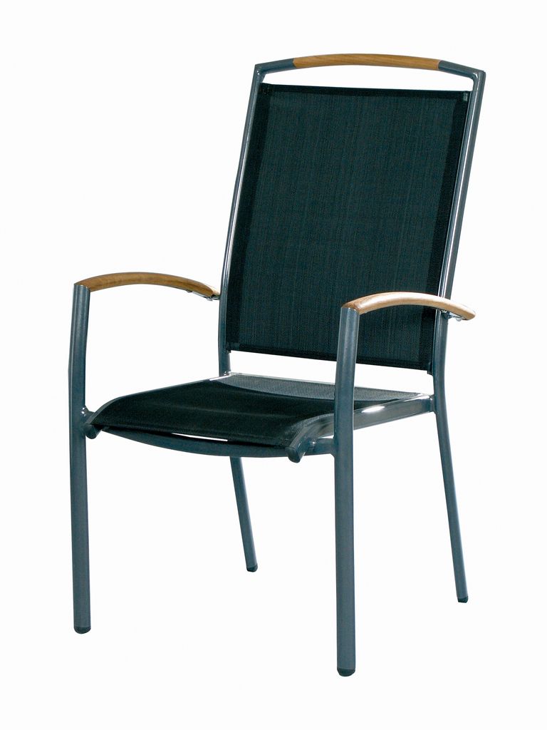 Inko TT_188-G Stapelsessel Frisco graphit/Teak