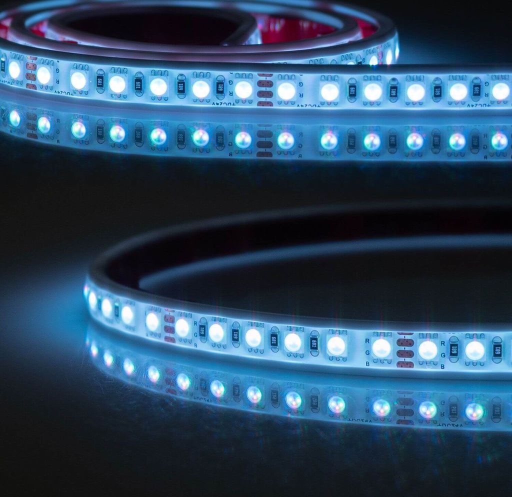 ISOLED LED AQUA RGB PolyurethanLinear Flexband Streifen, 24V, 14,4W, IP68, 120 LED/m