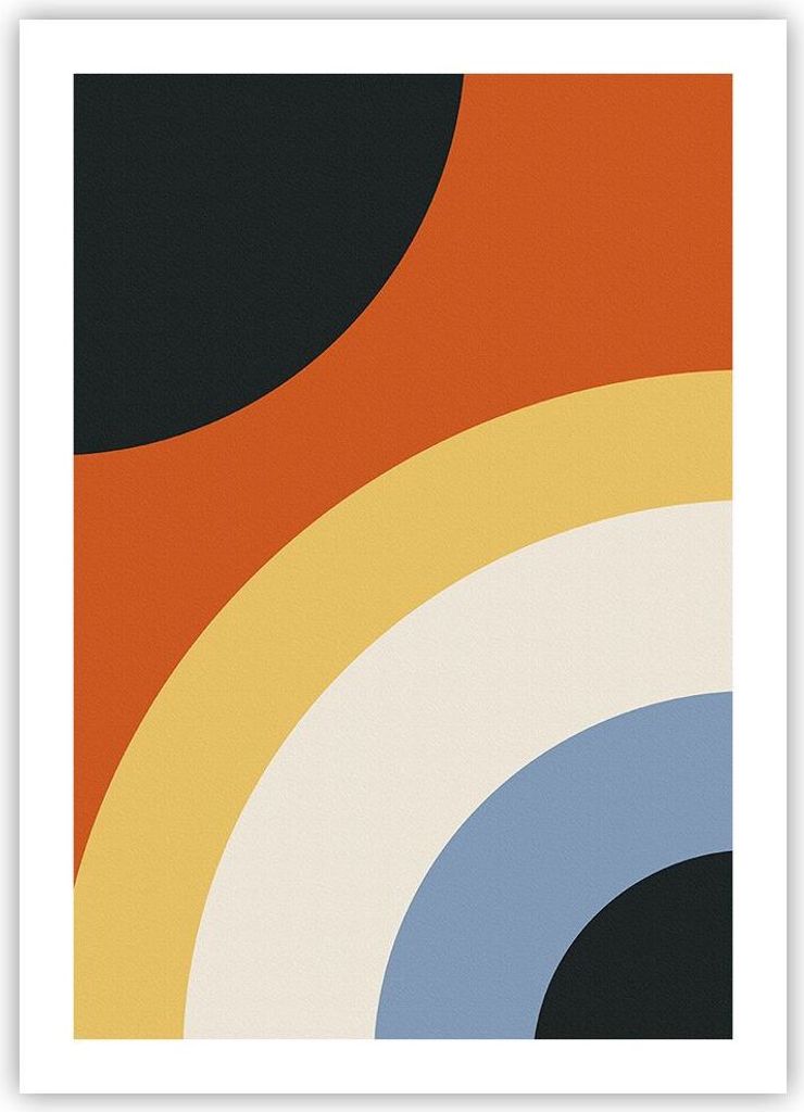 Poster - Poster ohne Rahmen - Abstraktion die Farben Radius - 50x70 cm - Wand Bild - Wanddeko - Wandbilder - Kunstposter - Wandposter - Bilder - Ku...