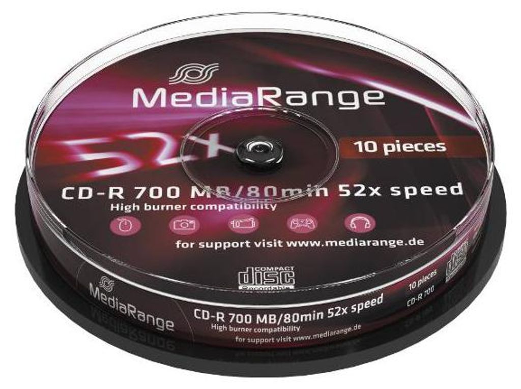 MEDIARANGE MR214 - 52x - CD-R - 120 mm - 700 MB - Produktbild 