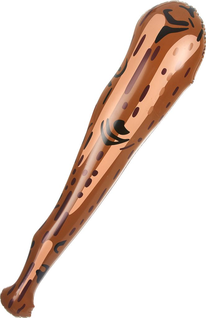 Aufblasbare Keule Karneval-Waffe braun 90cm