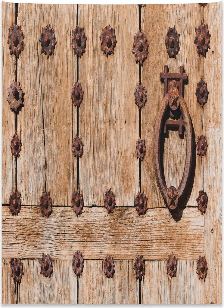 Abakuhaus Mittelalterlich Wandteppich, Rostiger spanischer Eingang aus Weiches Mikrofaser Stoff Kein Verblassen Klare Farben Waschbar, 110 x 150 cm...