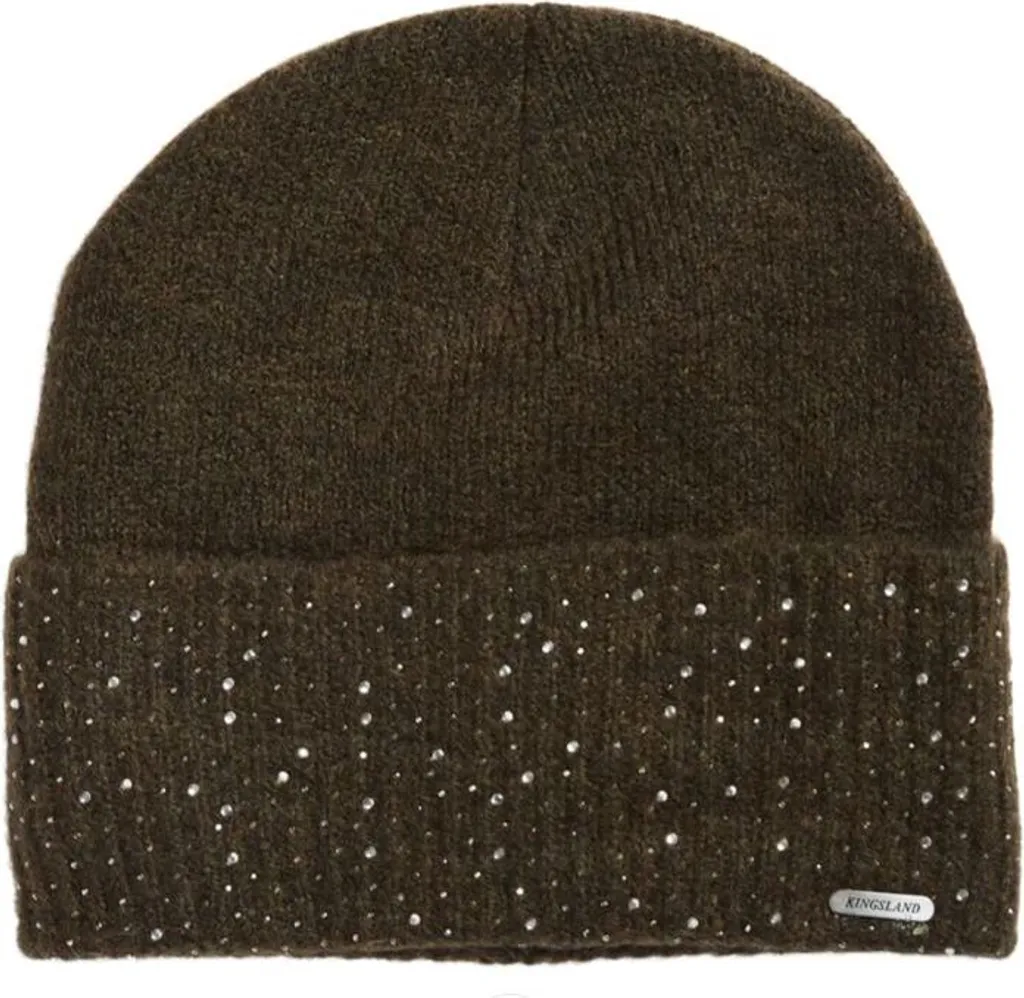 Bonnet tricoté femme Kingsland KLsafiya HW/22 aspect côtelé Green Black