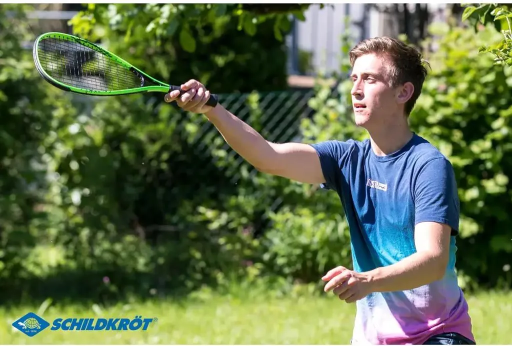 Set speed badminton robuste Schildkröt raquettes alu noir vert - 8