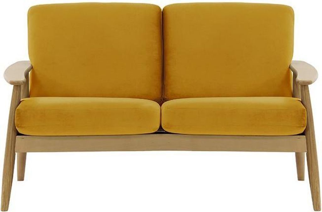 Zweisitzer Sofa Demure aus medizinischem Schaumstoff-Velluto 8-like oak