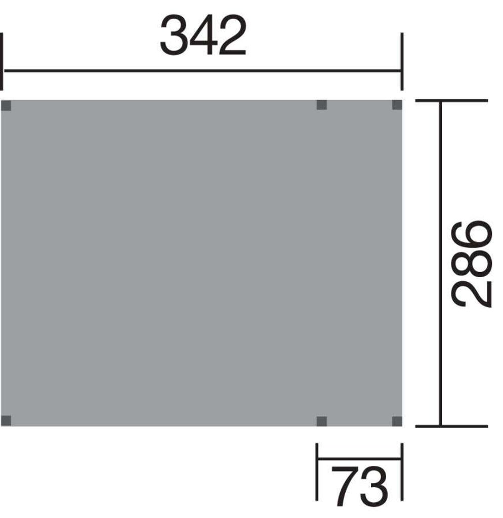 Tabaluga Doppelschaukel 816 A B x T x H 378 x 284 x 240 Produktbild 