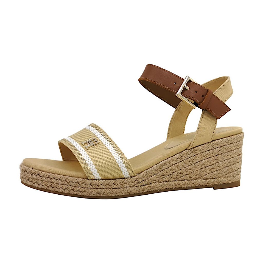 Tommy Hilfiger Damenschuhe Sandalen Hoch Beige Freizeit, Schuhgröße:37 EU