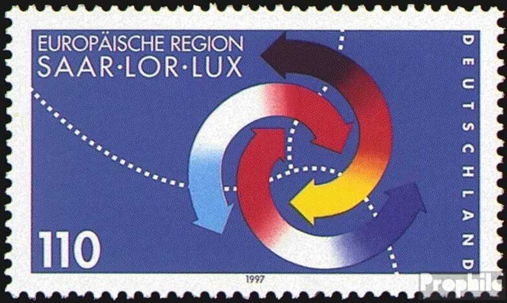 Briefmarken BRD (BR.Deutschland) 1997 Mi 1957 (kompl.Ausg.) FDC Europäische Region Saar-Lor-Lux