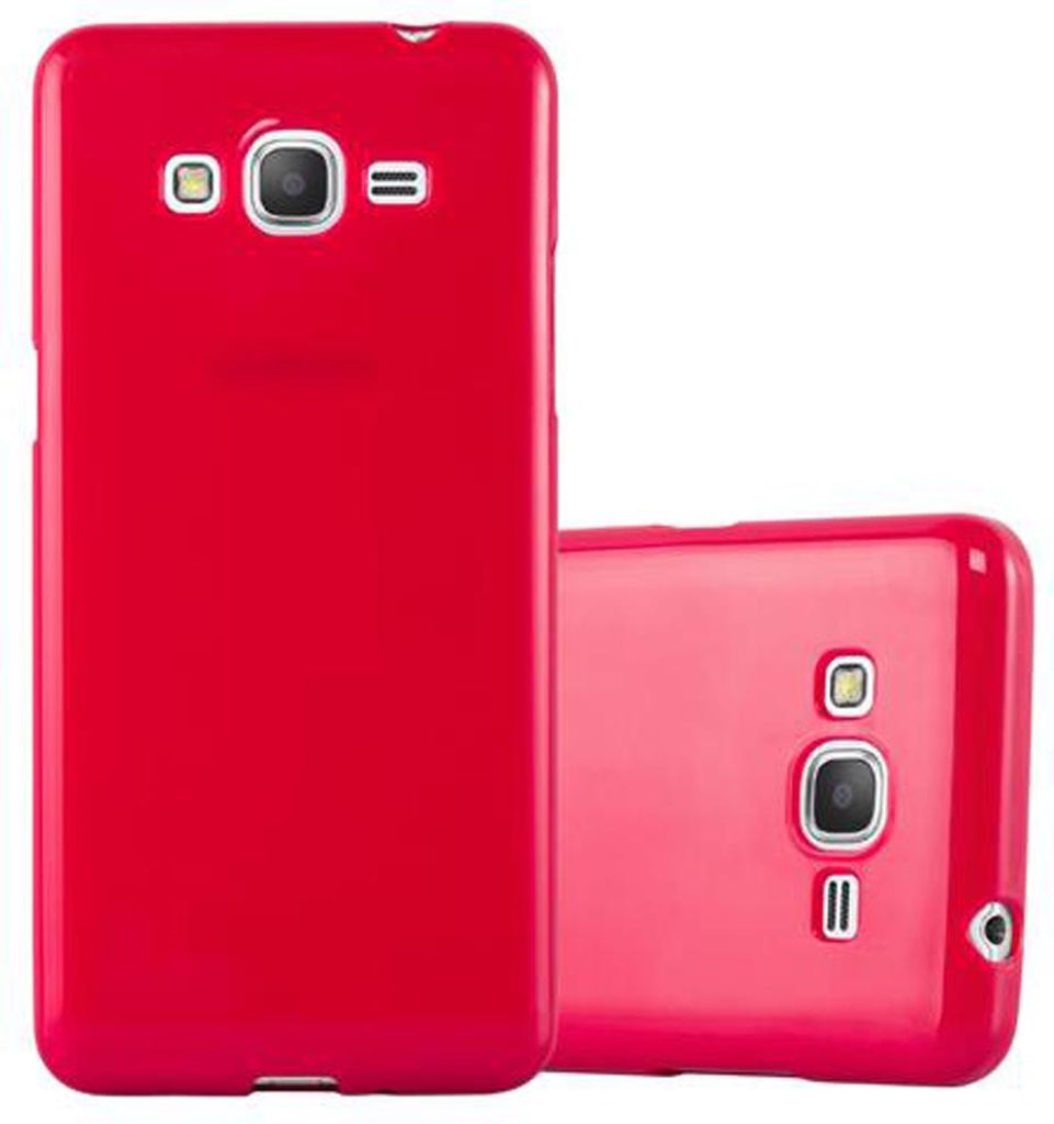 Cadorabo Schutzhülle für Samsung Galaxy GRAND PRIME Hülle in Rot TPU Etui Hülle Case Cover