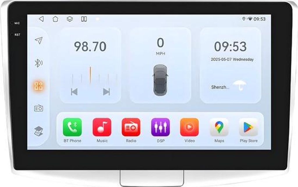 Autoradio mit Bluetooth und CarPlay für Volkswagen Passat B6/B7 & CC (2010–2015) – Kompatibel mit Apple und Android – Stereoanlage mit Navig...