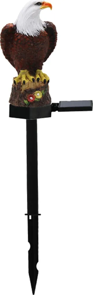 Lampada Solare Aquila da Giardino 43.8cm | Decorazione Esterna in Resina