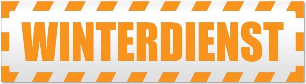 Kiwistar Winderdienst gestreift Magnetschild Schild magnetisch - 20cm Orange - Magnetfolie für Auto PKW Kfz