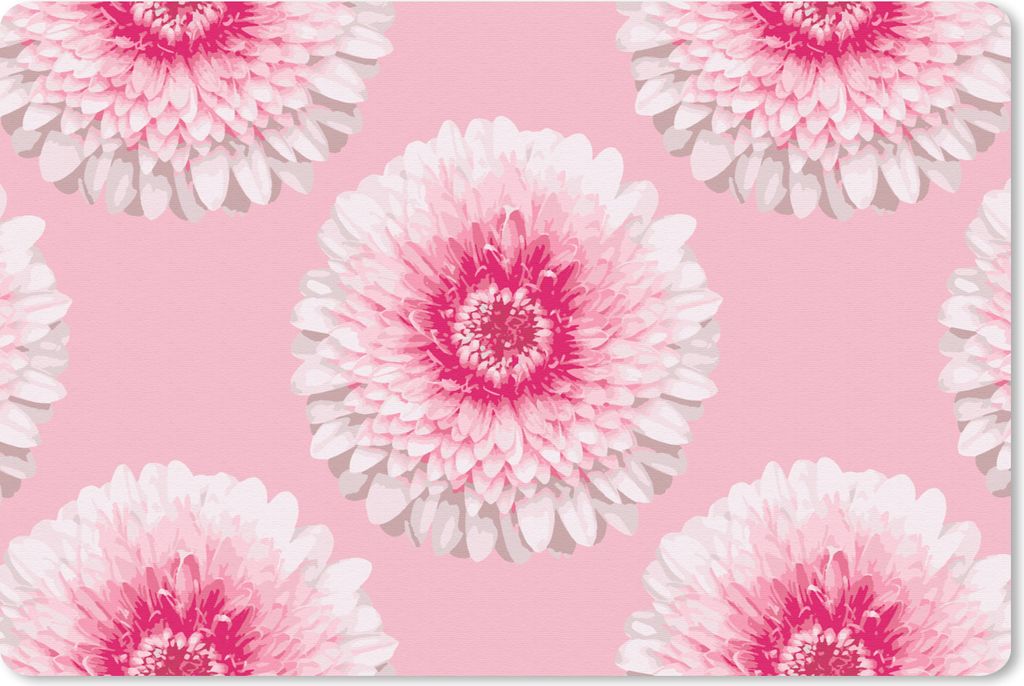 MuchoWow® Schreibtischunterlage Mädchen - Blume - Rosa - Produktbild 