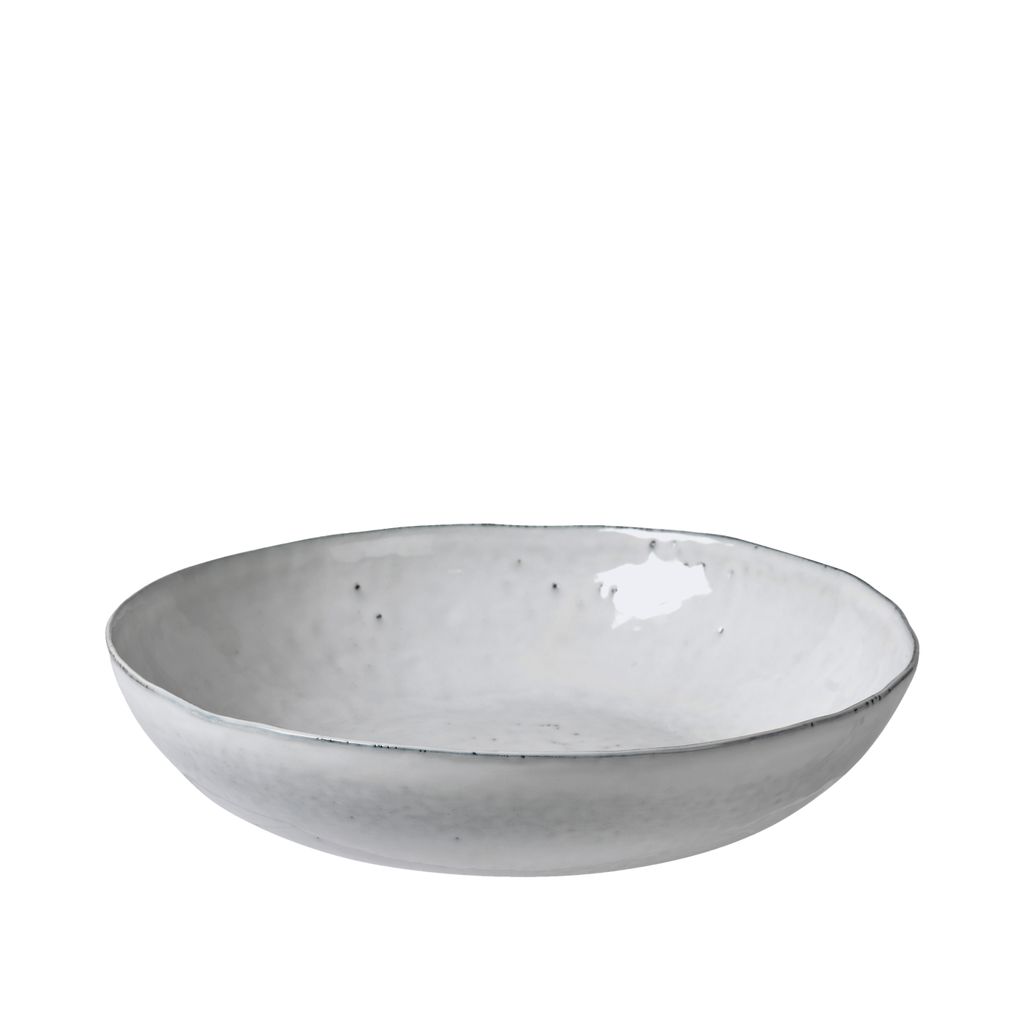 Broste Copenhagen Salatschüssel flach Nordic Sand 34,5 x 7,5 cm Steingut sand