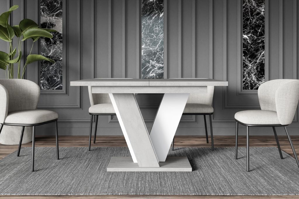 ALTDECOR Esstisch ausziehbar, ideal als Küchentisch, Esszimmertisch - oder Wohnzimmertisch, solide Konstruktion aus Möbelplatte, 120 -160x90x75 c...