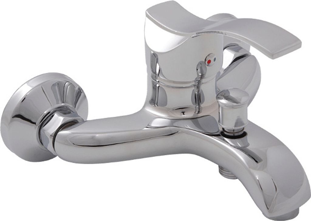 Argo Chrom-Badezimmerarmatur zur Wandmontage für Badewanne Produktbild 
