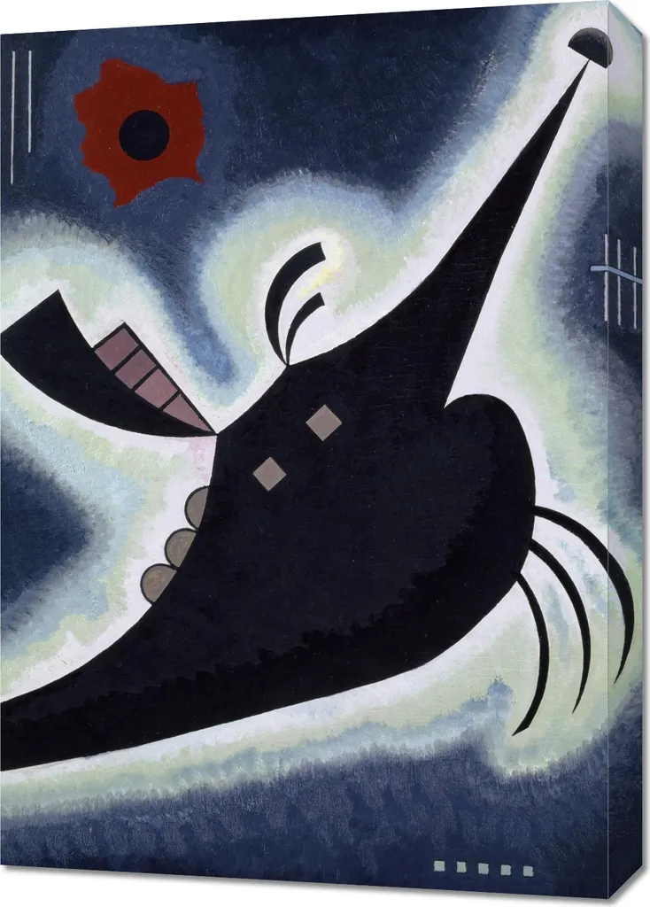 Tableau Kandinsky Pointed Black 50x70 : Réveillez enfin vos Murs de Salon