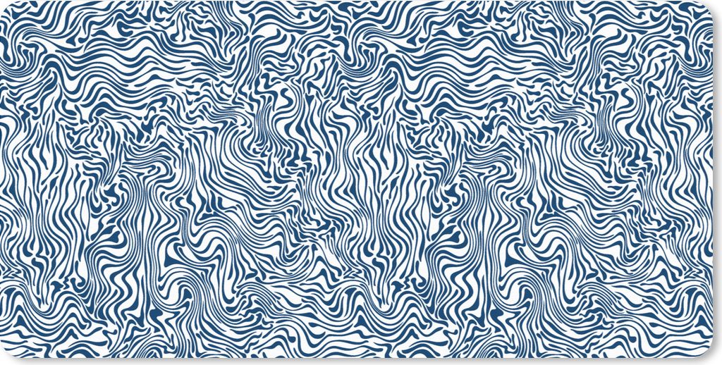 MuchoWow Schreibtischunterlage Muster - Abstrakt - Blau 80x40 cm - XXL Mauspad - Gaming Mauspad