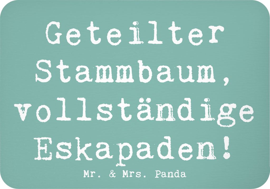 Mr. & Mrs. Panda magnet Spruch Halbbruder Eskapaden - Meeresbrise - Geschenk, Familie, Liebe, Weihnachten, Kühlschrankmagnet, Verbundenheit, haftm...