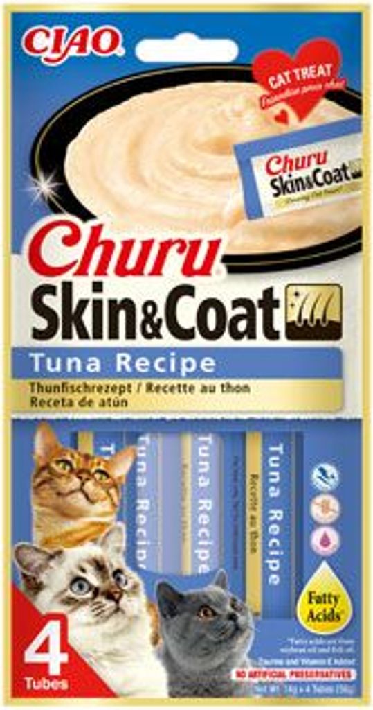 Churu Leckerei Skin & Coat Thunfisch 4x14g Produktbild 