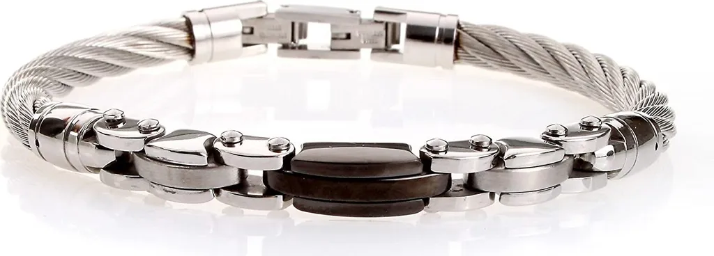 Bracciale Rock Uomo Acciaio Nero SB7491-21cm | Spirito Libero
