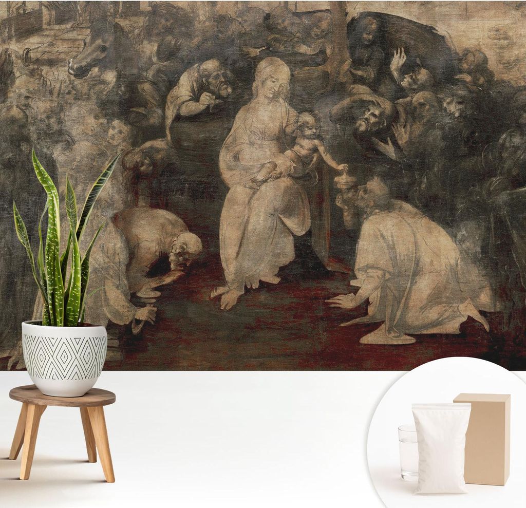 Fototapete - 208x146 cm - Tapete - Wandtapete - Wandbilder - Dekofolie - Tapete Folie - Wand - Dekoration - Wohnzimmer - Geistiges Treffen