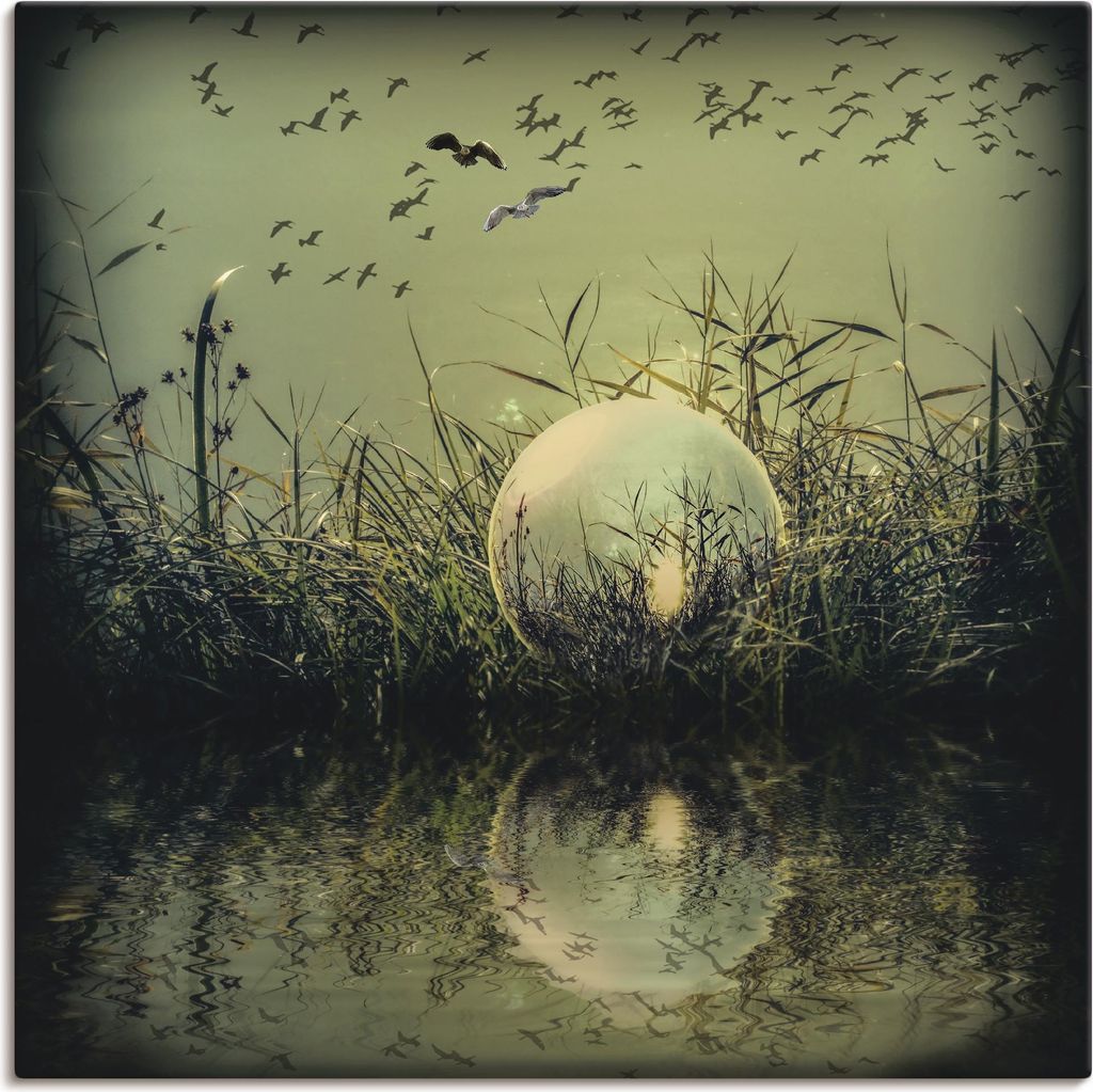 ARTland Leinwandbild In der Glaskugel - Mystische Au Größe: 30x30 cm