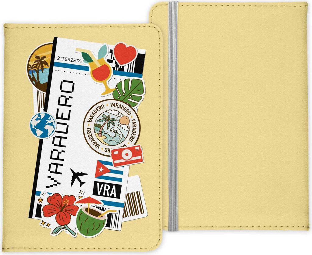 22Feels Varadero Souvenir Reisepasshülle Organizer Reisen Gadgets Hicacos Kuba Halbinsel Urlaub Kunst-Leder Etui Cover Frauen Männer Kinder