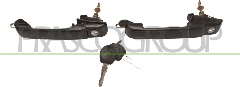 PRASCO VG0328031 Türgriff mit Schloss mit Schlüssel Vorne Links Vorne Rechts für VW GOLF III (1H1) Schwarz