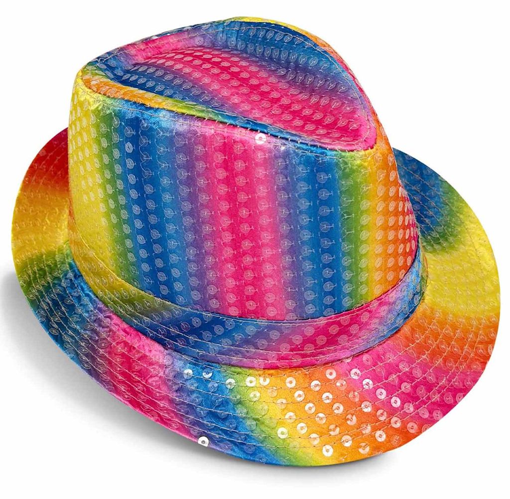 Pailletten Hut Bunt Erwachsene Einheitsgröße Glitzer Kostüm Produktbild 