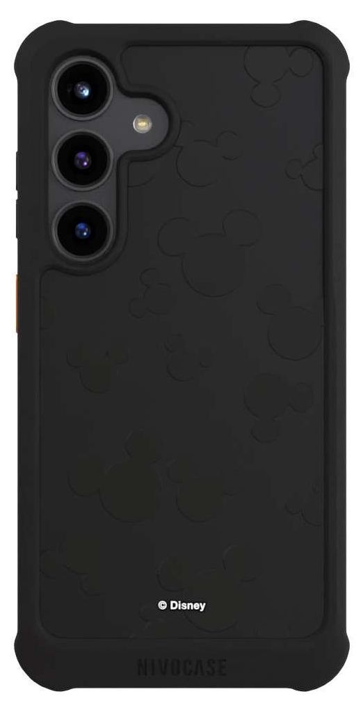 NIVOCASE Hülle für Samsung Galaxy S24 Stoßfeste Handyhülle NIVOmax Case Schwarz Disney Mickey Mouse Muster