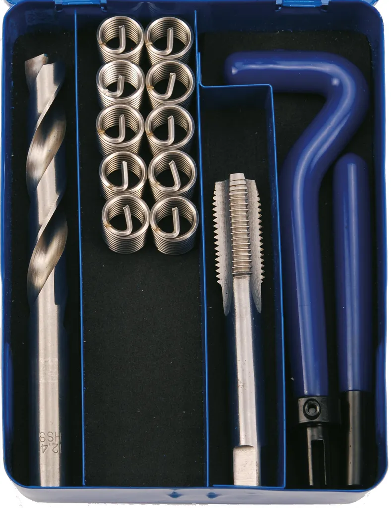 Réparer un filetage M12x1.25 avec le kit BGS 1959 complet de 14 outils
