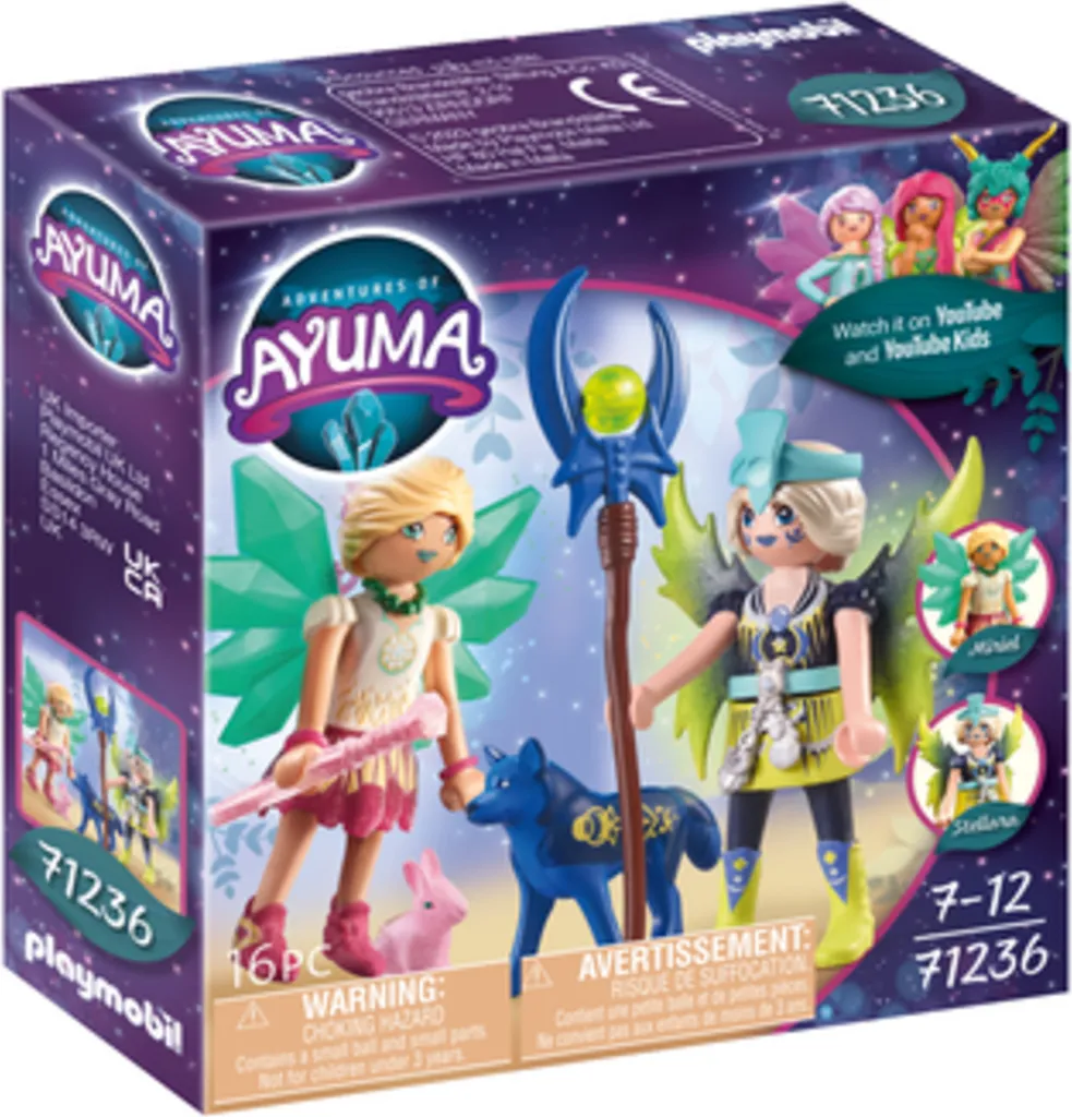 Fées PLAYMOBIL 71236 Crystal et Moon Fairy aux ailes interchangeables