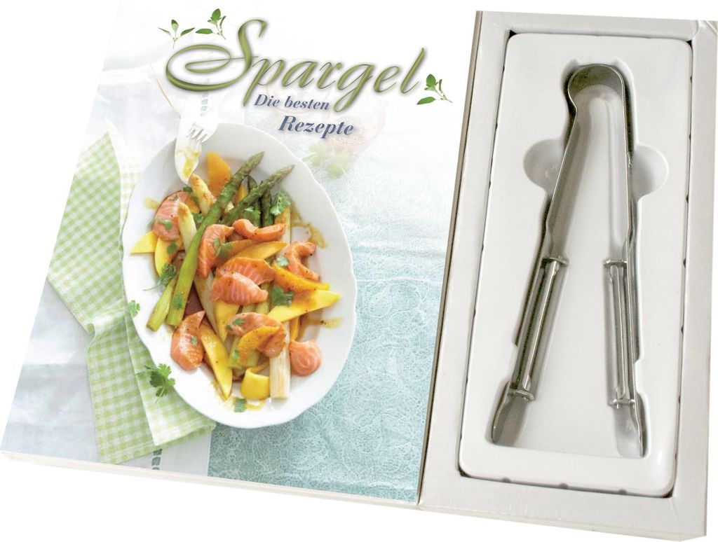 Spargel Boxset: Kochbuch mit Spargelschäler