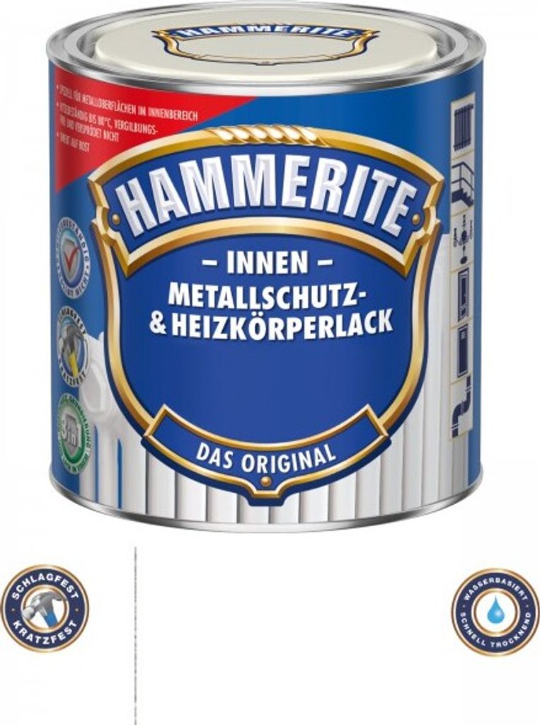 HAMMERITE Metallschutz- und Heizkörperlack glänzend weiß Produktbild 3