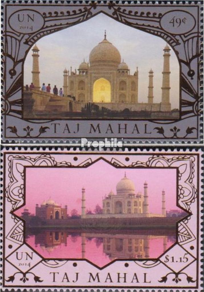Briefmarken UNO - New York 2014 Mi 1418-1419 (kompl.Ausg.) postfrisch UNESCO Welterbe Taj Mahal