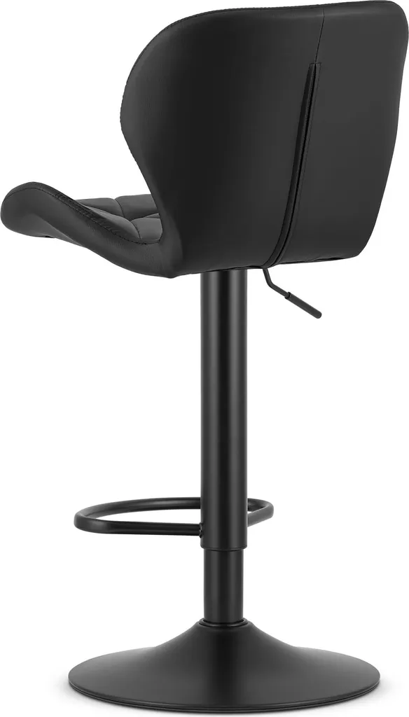 Sgabelli Cucina WEST Nero Ecopelle Base Nera | Coppia Design - 6