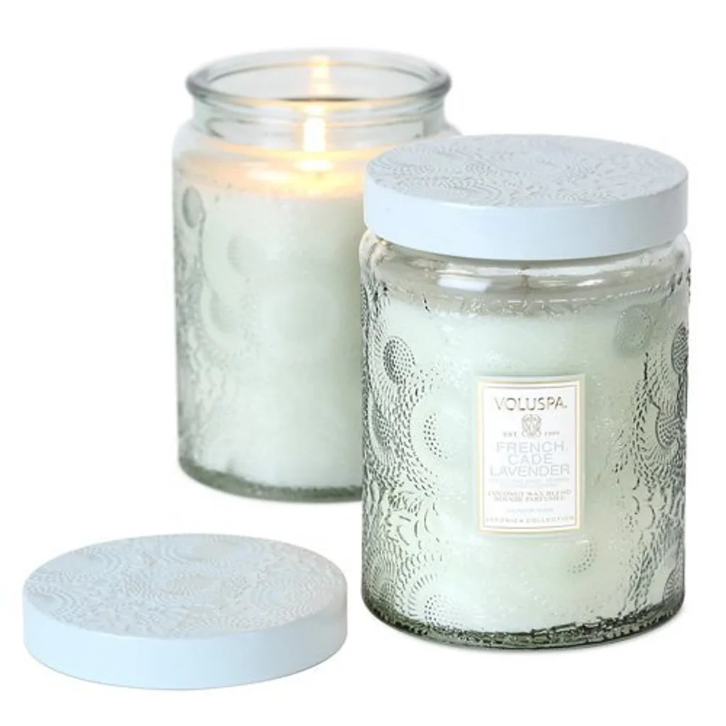 Grande Bougie Voluspa French Cade & Lavender Cire de Coco 100 Heures