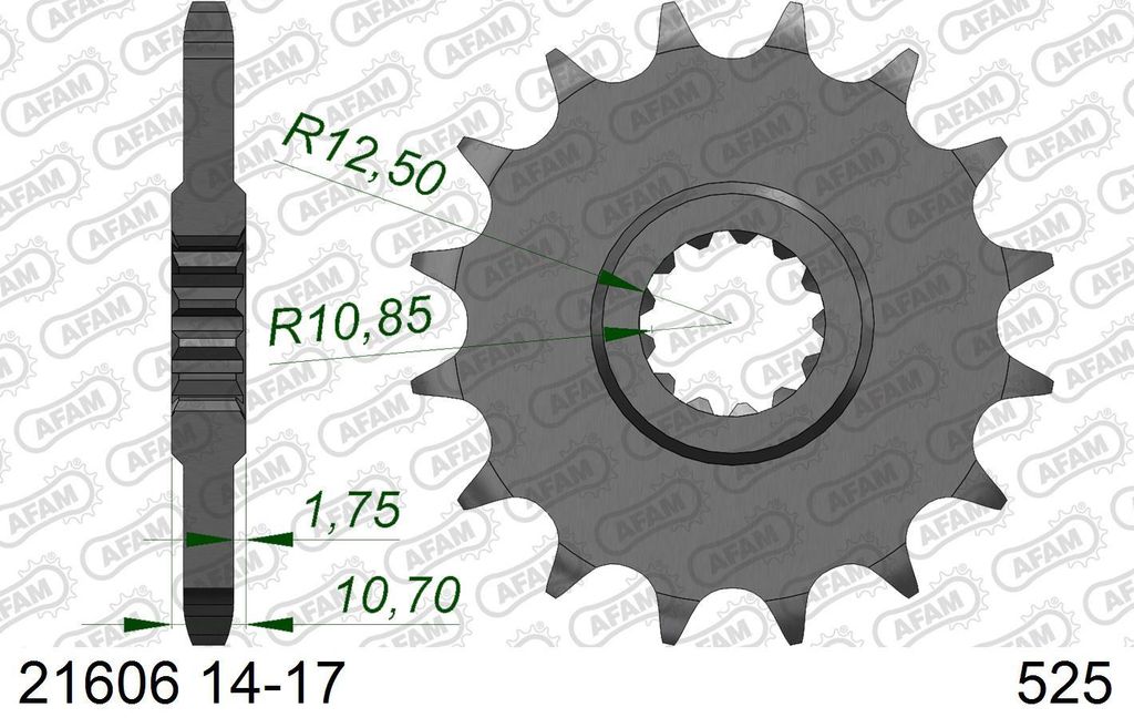 AFAM Standard Stahlritzel vorne 21606 - 525