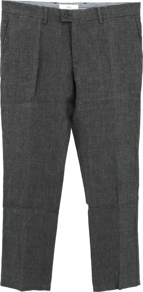 28814 Brax, Evans, Herren Chino Jeans Hose, dünnes Leinengewebe, anthrazit, D 27 W 40 L 32