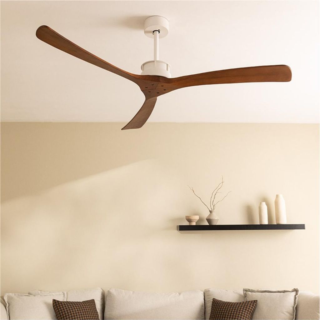 WIND LARGE - Leiser Deckenventilator 40W Ø152 cm 100% Holz
