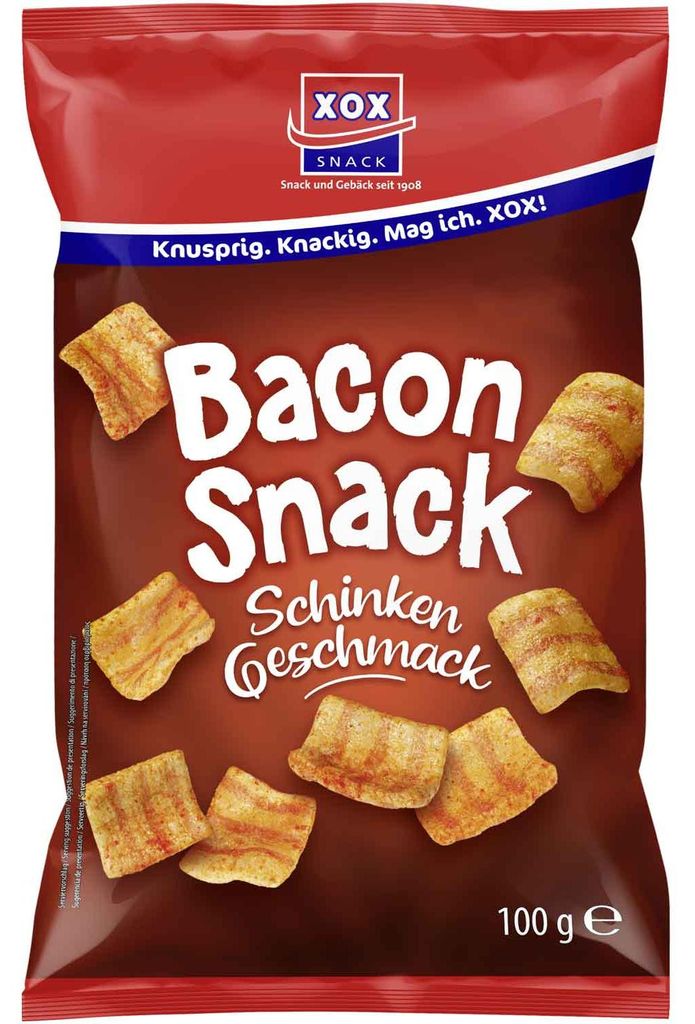 XOX Bacon Snack salato e croccante con una nota affumicata Immagine del prodotto 