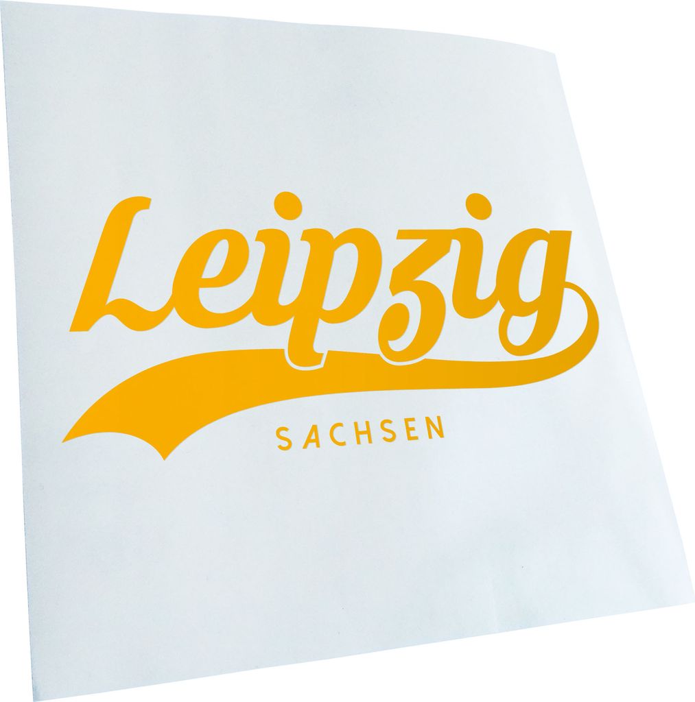 Kiwistar - Autoaufkleber - Leipzig Sachsen - Gelb - 40x18cm - Aufkleber für Auto, Laptop, Fahrrad, LKW, Motorrad mehrfarbig JDM Decal Racing