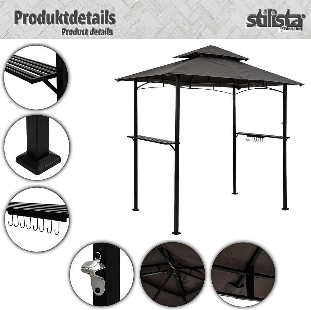 Grillpavillon BBQ Pavillon Grillzelt Grillüberdachung Produktbild 5