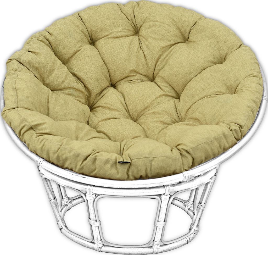 AMPO Sitzkissen Papasan Rattan Kissen Auflage für Hängesessel Hängeei Schaukel 130 cm