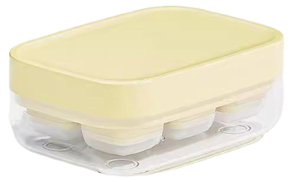 Silikon-Eiswürfelform mit Deckel, einfache Entnahme, Mini-Eiswürfelform, quadratisch, für Gefrierschrank, BPA-frei, stapelbar, unverzichtbar fü...