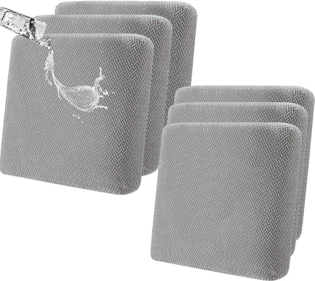 6 Stück Wasserdicht Sofa Sitzkissenbezüge, Stretch Sofa Produktbild 